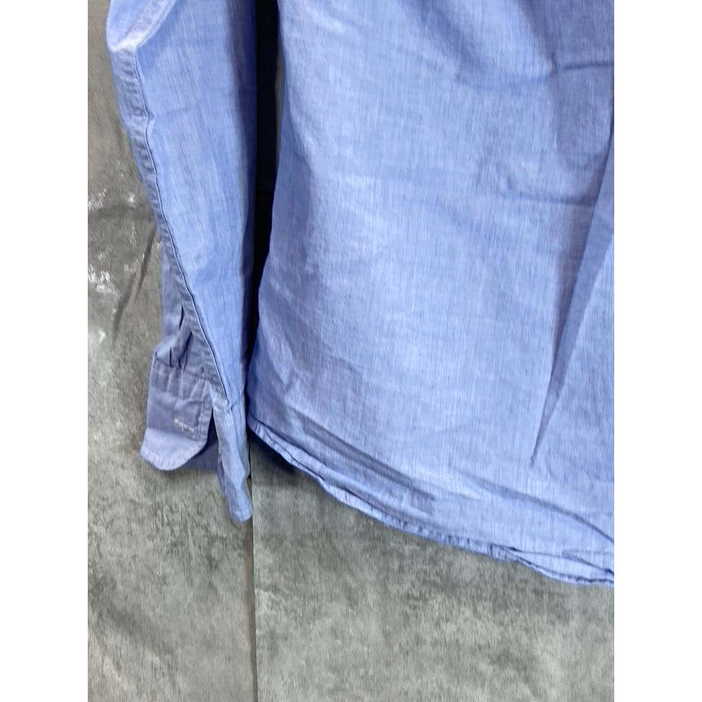 J.CREW Men's Light Blue Flex Washed Slim-Fit Button-Up Long Sleeve Shirt SZ S
