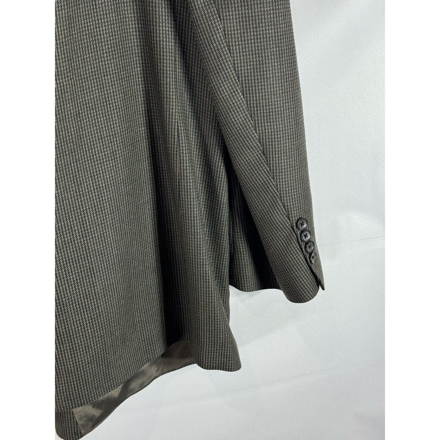 OSCAR DE LA RENTA Men's Gray Printed Long Wool Two-Button Sport Coat SZ 48L