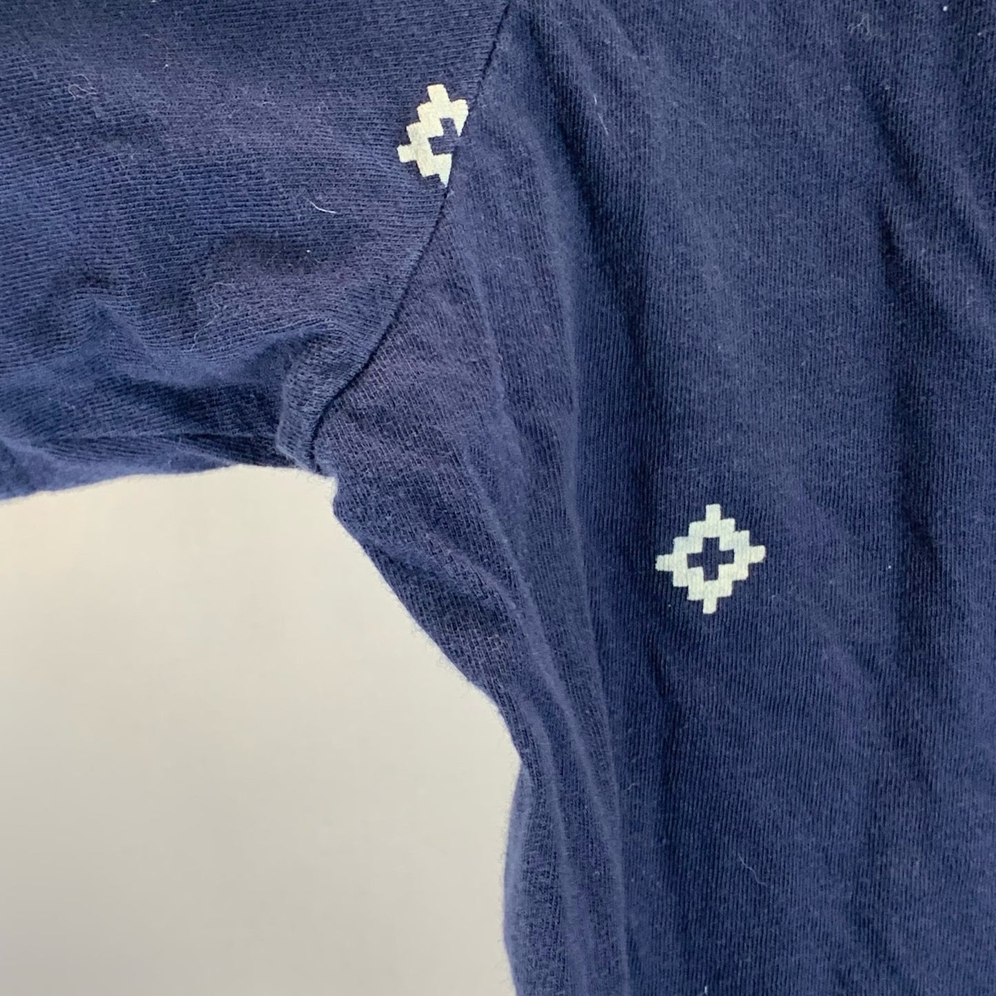 NIKE Men's Navy Crewneck Diamond Print Short Sleeve T-Shirt SZ XL