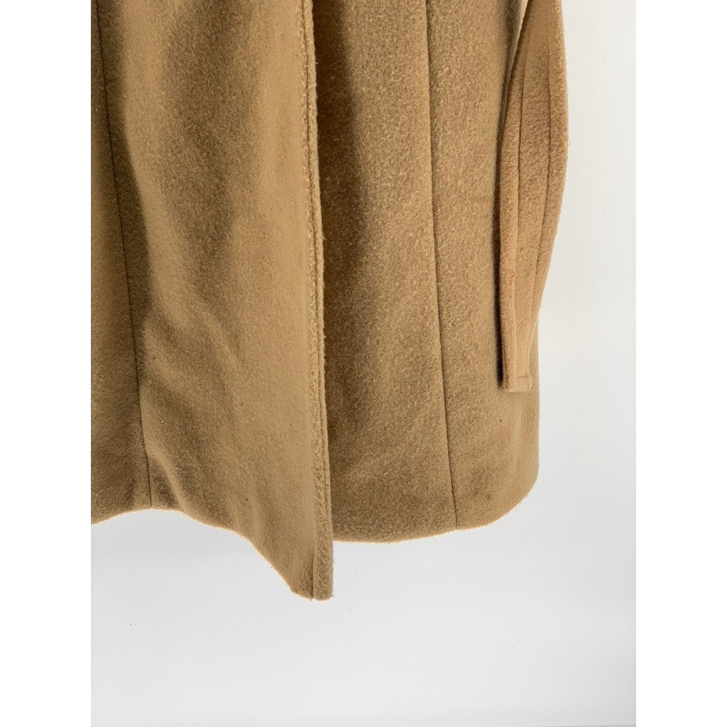 UNBRANDED Women's Tan Hooded Long Belted Coat SZ 12