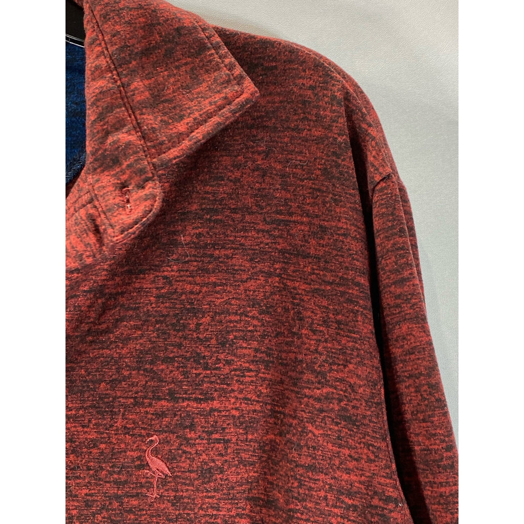 TAILORBYRD Collection Men's Burgundy Regular-Fit Long Sleeve Polo Shirt SZ L