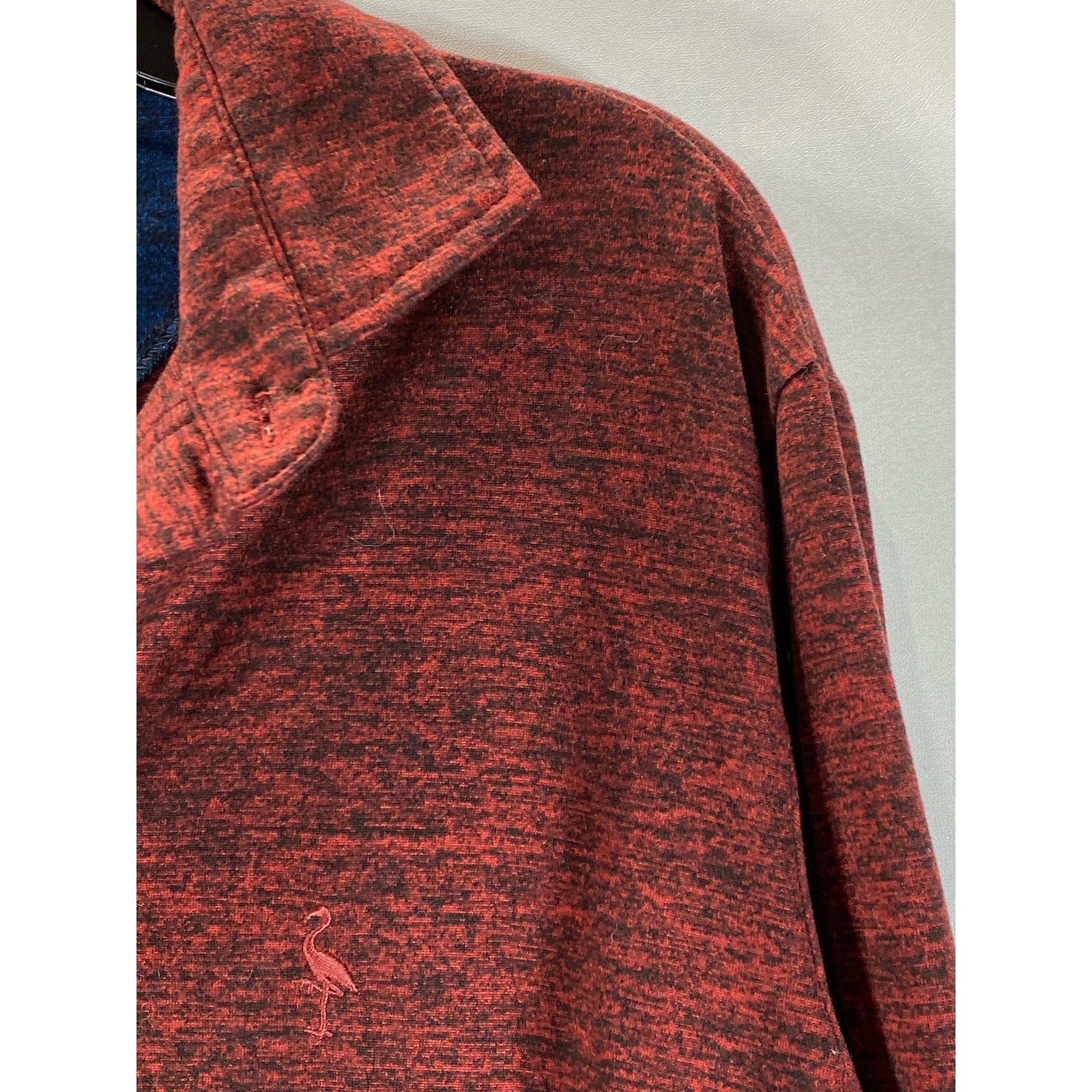 TAILORBYRD Collection Men's Burgundy Regular-Fit Long Sleeve Polo Shirt SZ L
