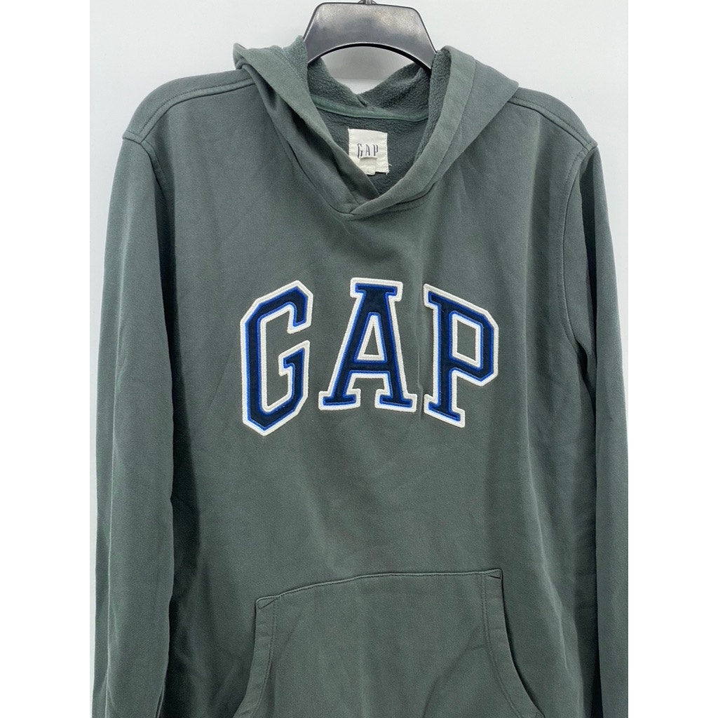 GAP Men’s New Vintage Green Logo Pullover Long Sleeve Hoodie SZ L