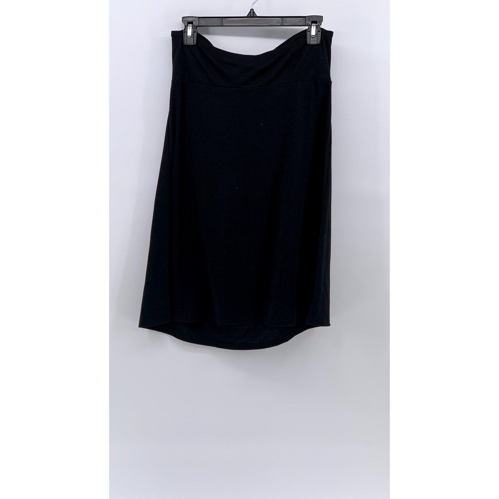 HULA HONEY Women's Black Solid Drapey Strapless A-Line Mini Dress SZ M