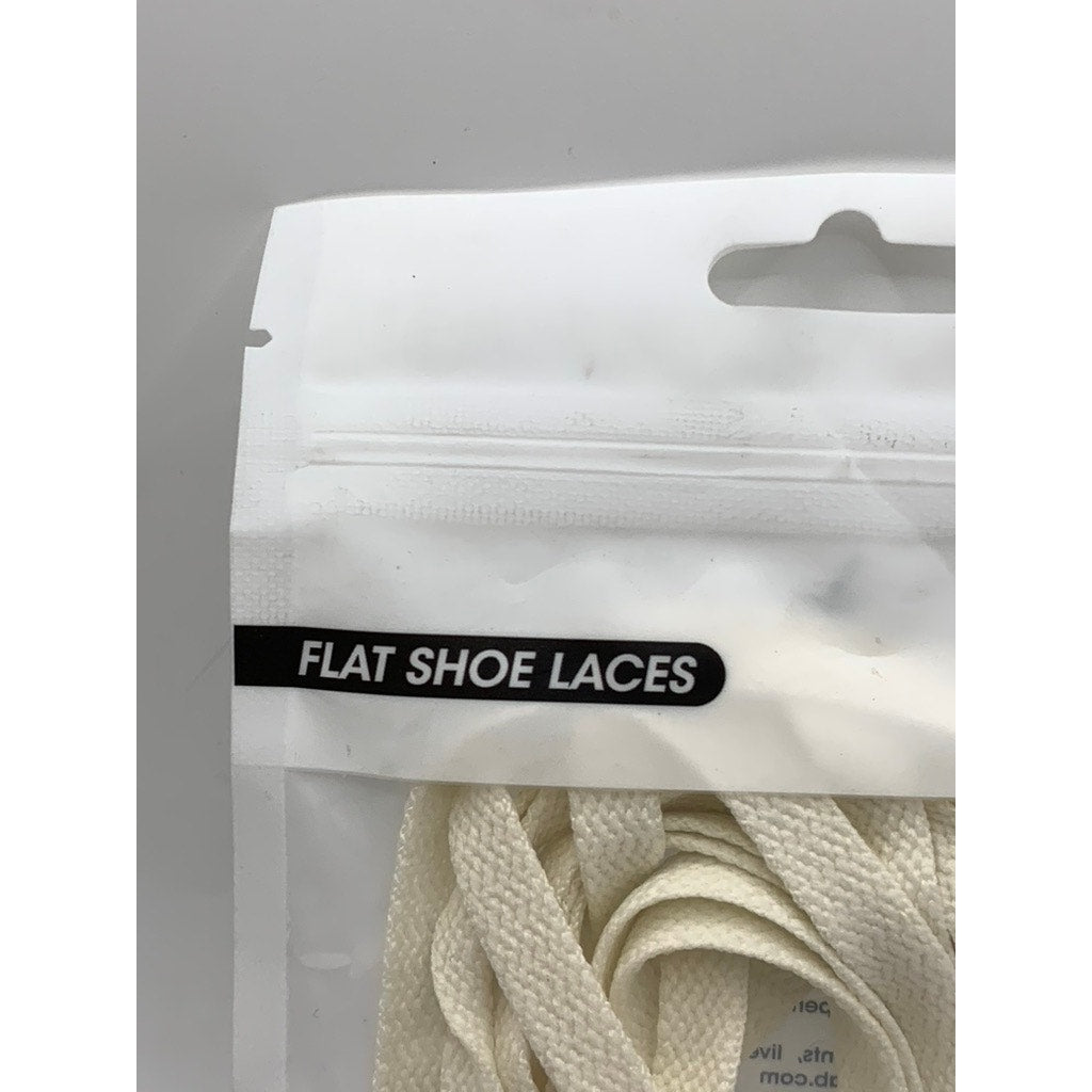 LACE LAB Unisex White Flat Shoe Laces SZ 63"