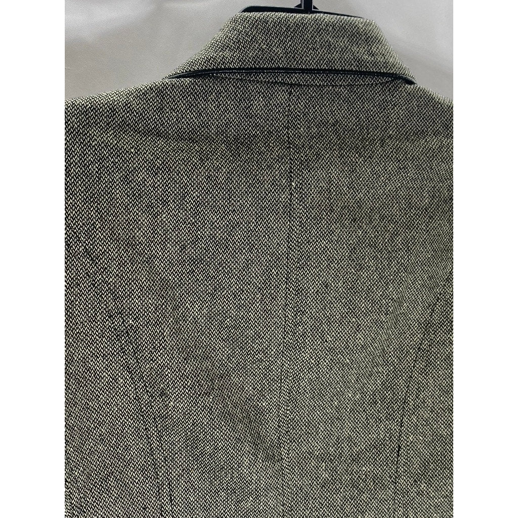 EXPRESS DESIGN STUDIO Women's Gray Textured One-Button Wool-Blend Blazer SZ 8