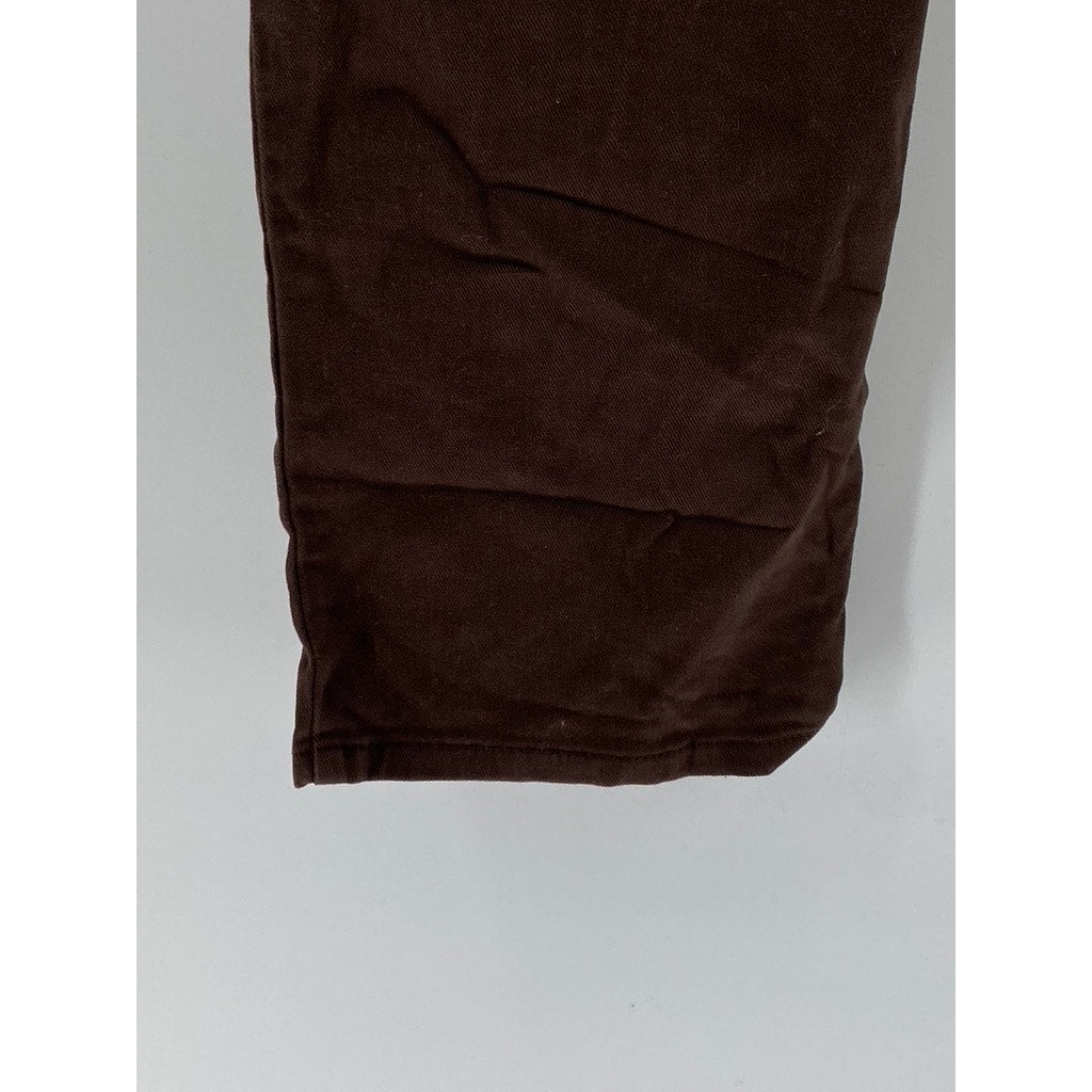 GLORIA VANDERBILT Women's Brown Straight-Leg Short-Length Pants SZ 12