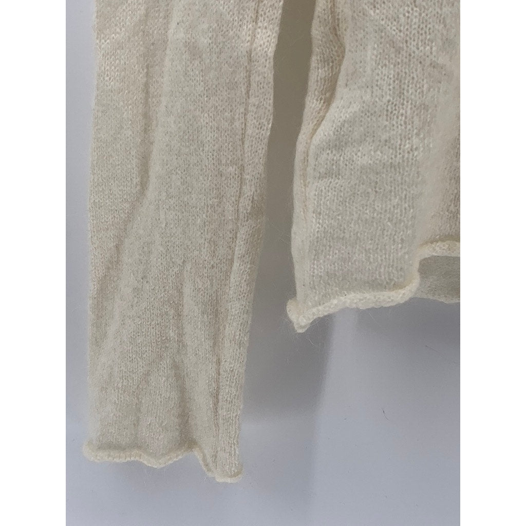 BRANDY MELVILLE Women's Off-White V-Neck Long Sleeve Knit Sweater SZ OS