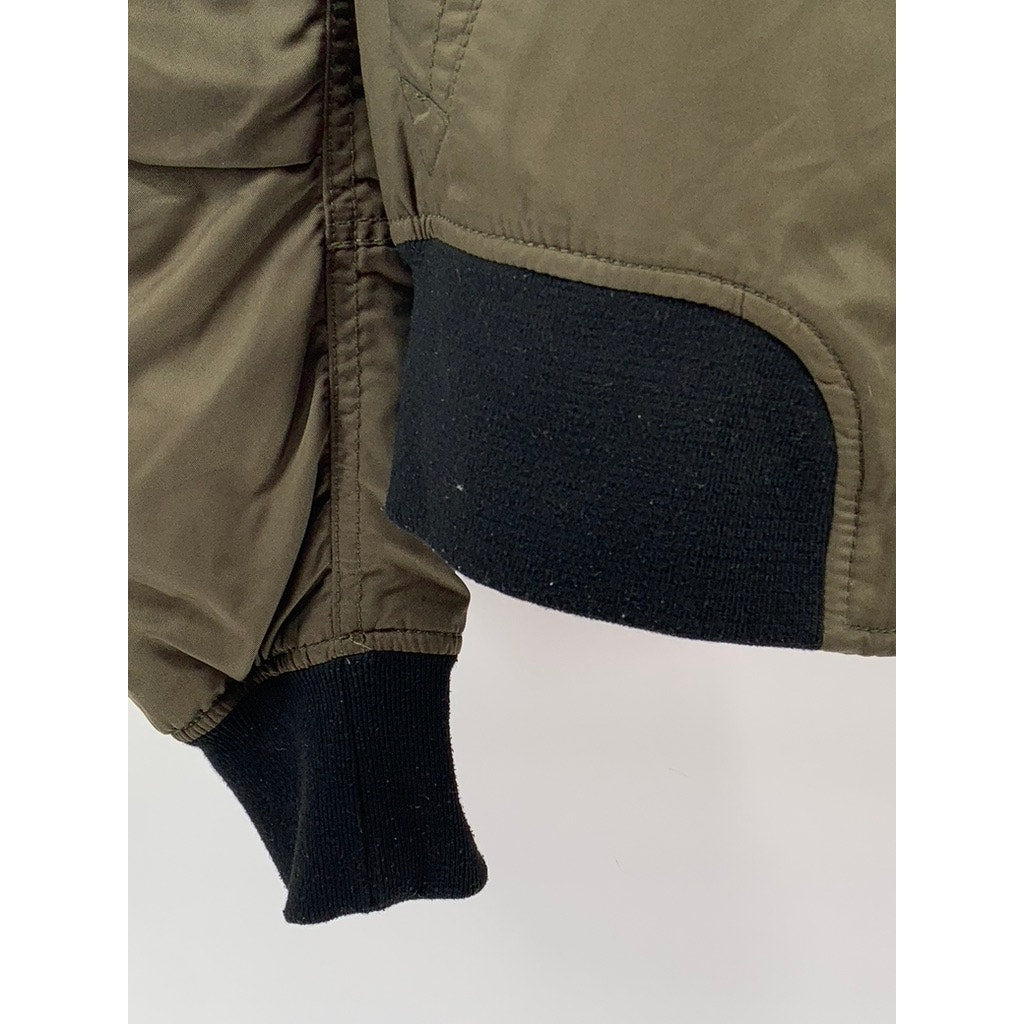 PORTOBELLO Women's Olive Green Zip-Up Bomber Jacket SZ 12(USM)