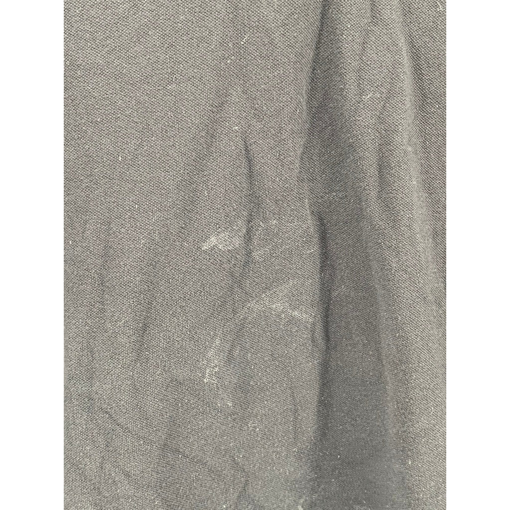 OLD NAVY Men's Black Solid Casual Cotton-Blend Regular-Fit Short Sleeve Polo SZL