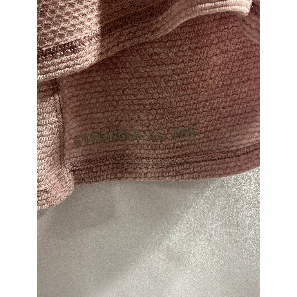 LULULEMON Women's Light Pink Textured Stronger As One Scoop-Neck Muscle Tank SZ6
