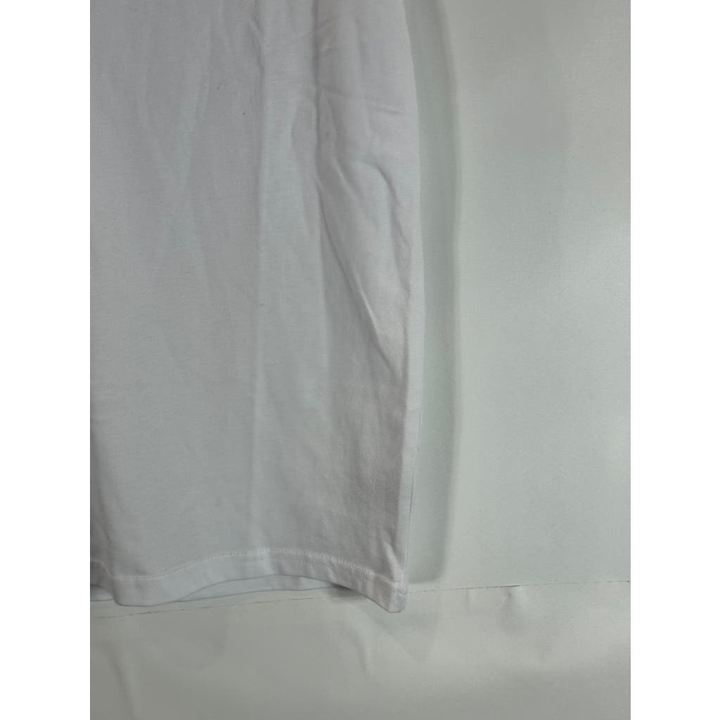 GOTHAM Men's White "Gotham" Logo Short Sleeve Crew Neck T Shirt SZ S