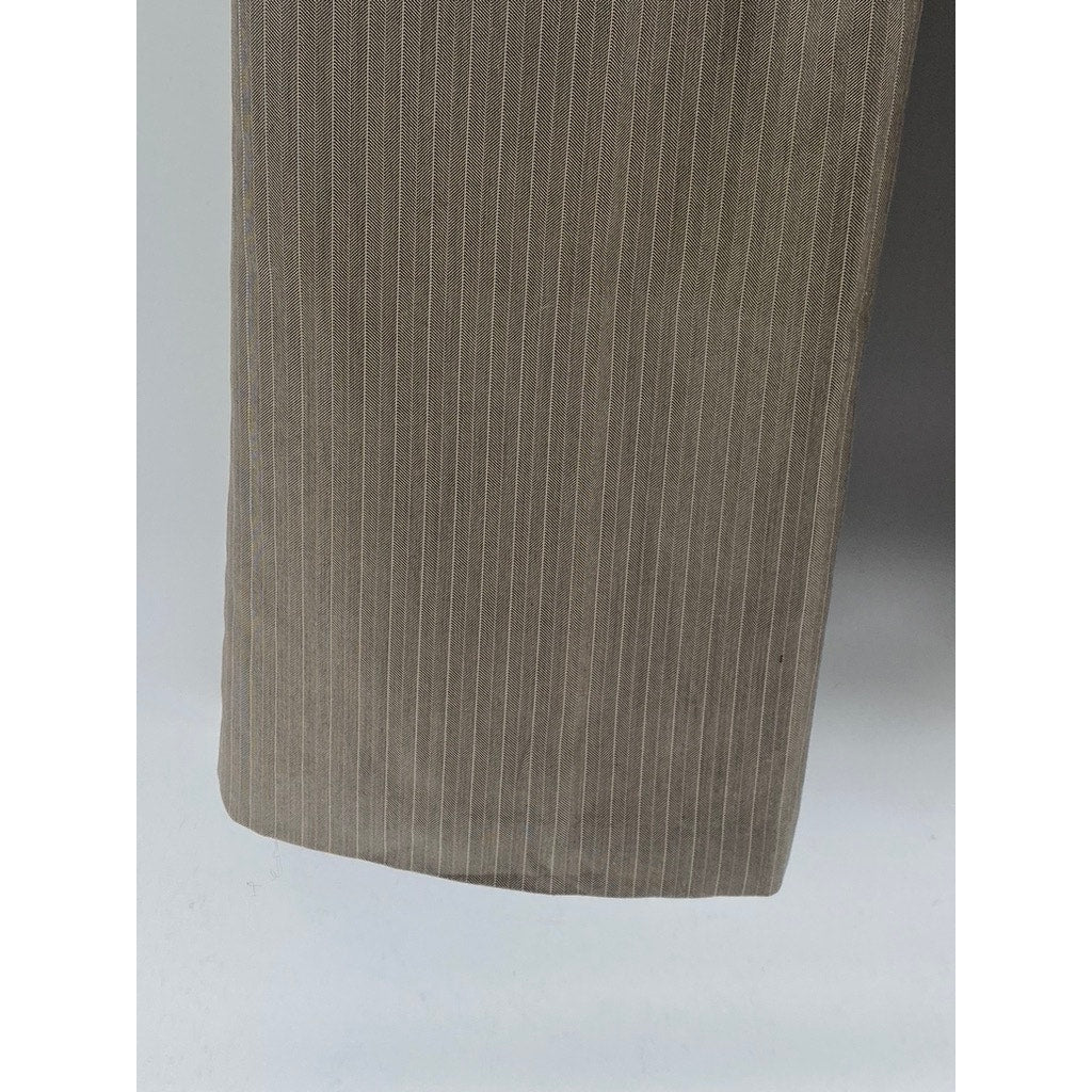 JONES NEW YORK Women’s Gray Pinstripe Straight-Leg Regular Fit Dress Pants SZ 8