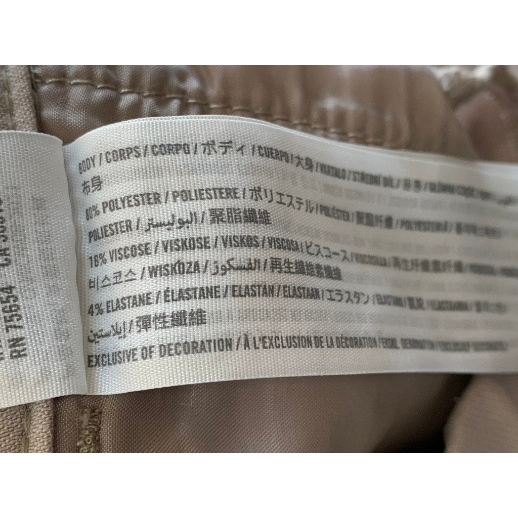 ABERCROMBIE & FITCH Women's Tan Regular-Fit Mid-Rise Wide-Leg Dress Pant SZ  28