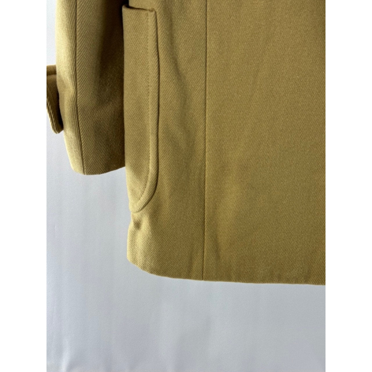 SEE BY CHLOE Women's Tan Double Breast Two-Button Notch Lapel Wool Coat SZ 2