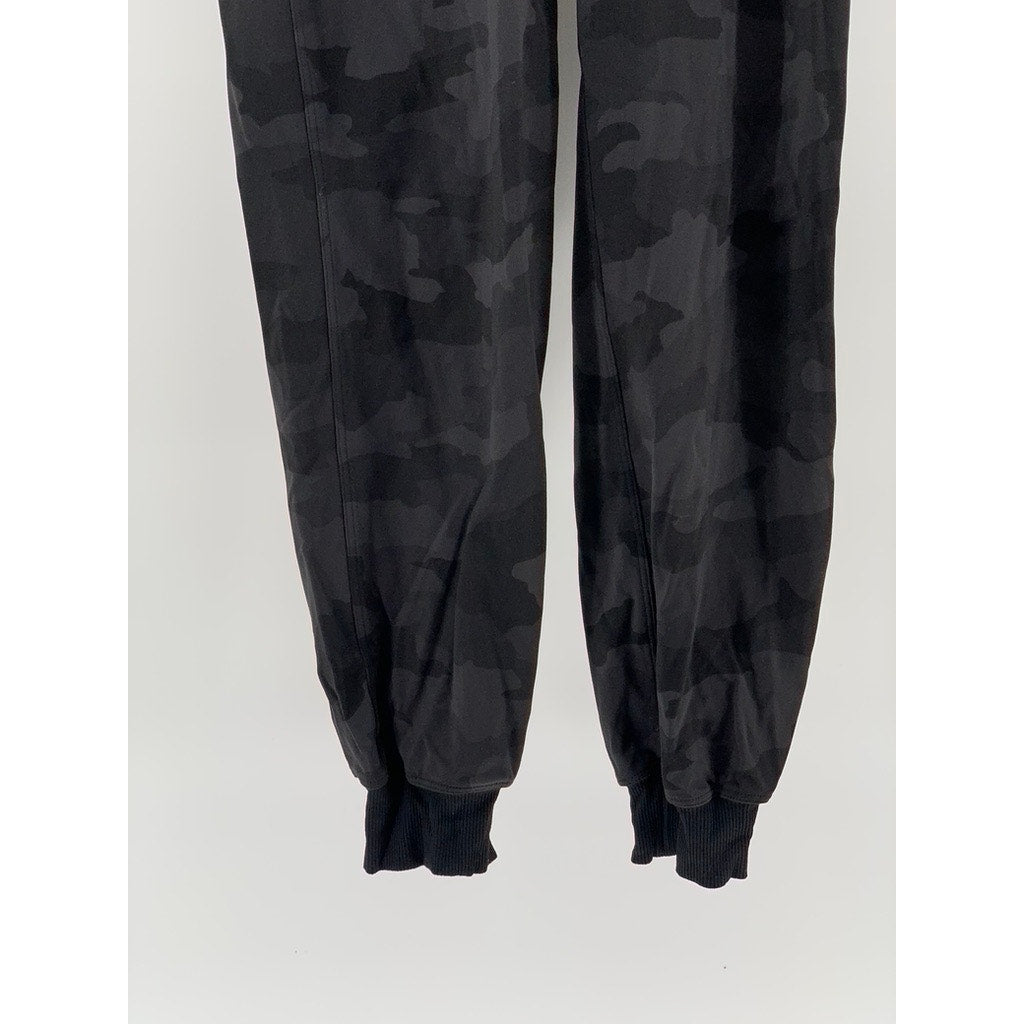 LULULEMON Women's Black Camo Pull-On Active Jogger Pants SZ 2