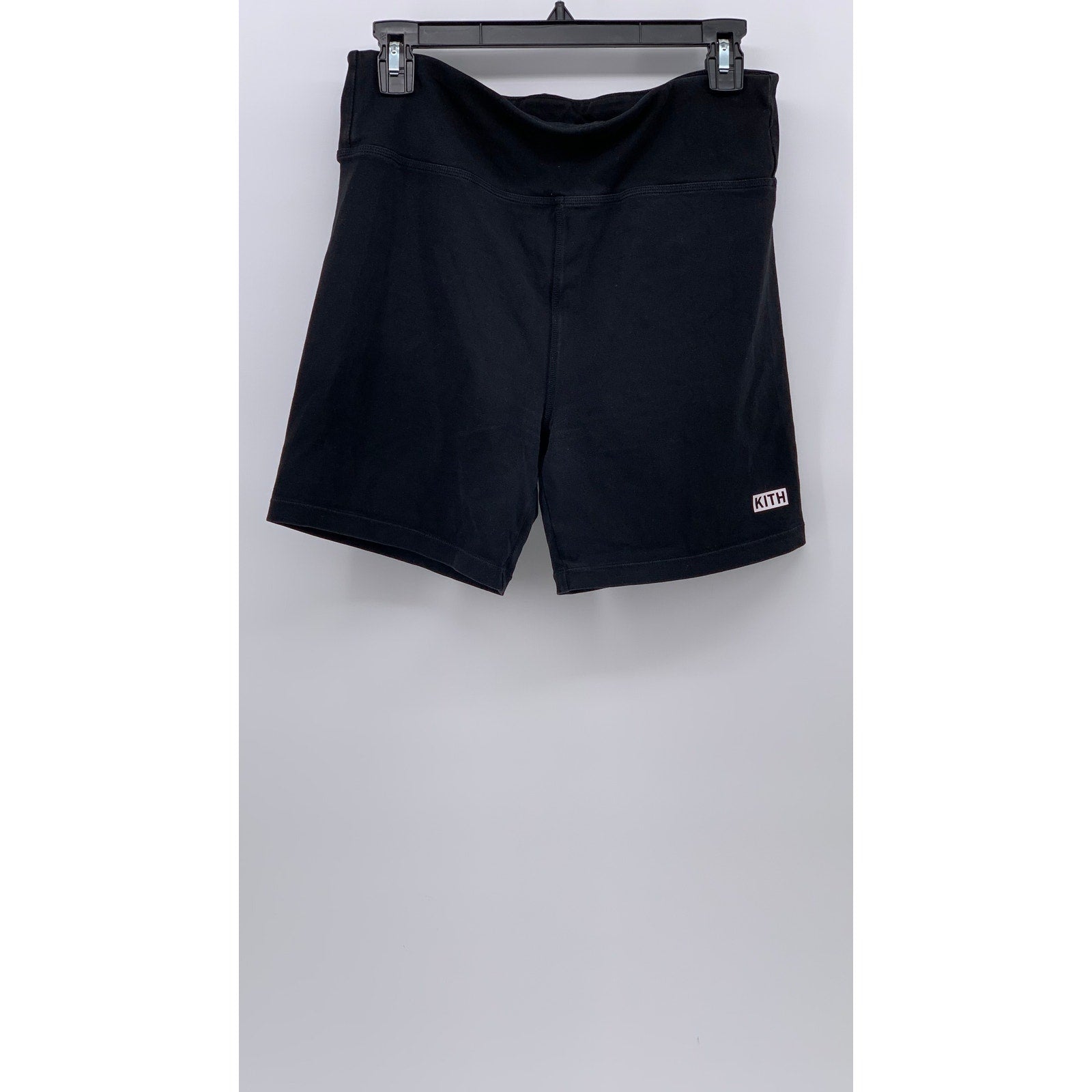 KITH Women's Black Solid High-Rise Pull-On Casual Active Biker Shorts SZ M