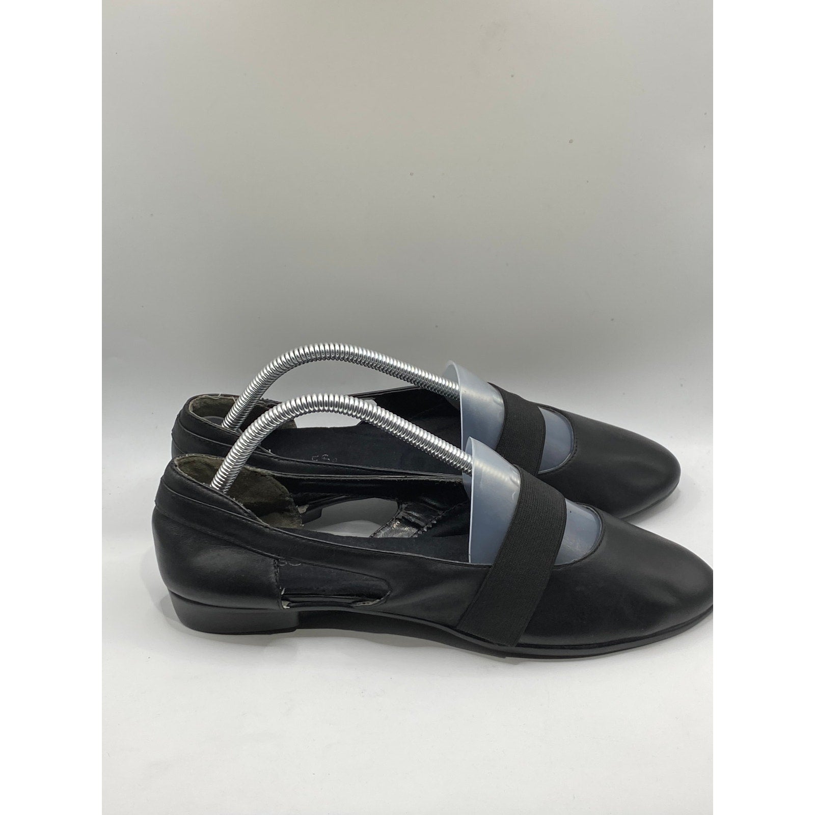 AEROSOLES Women's Black Almond-Toe Slip-On Lightweight Mary Jane Flats SZ 9