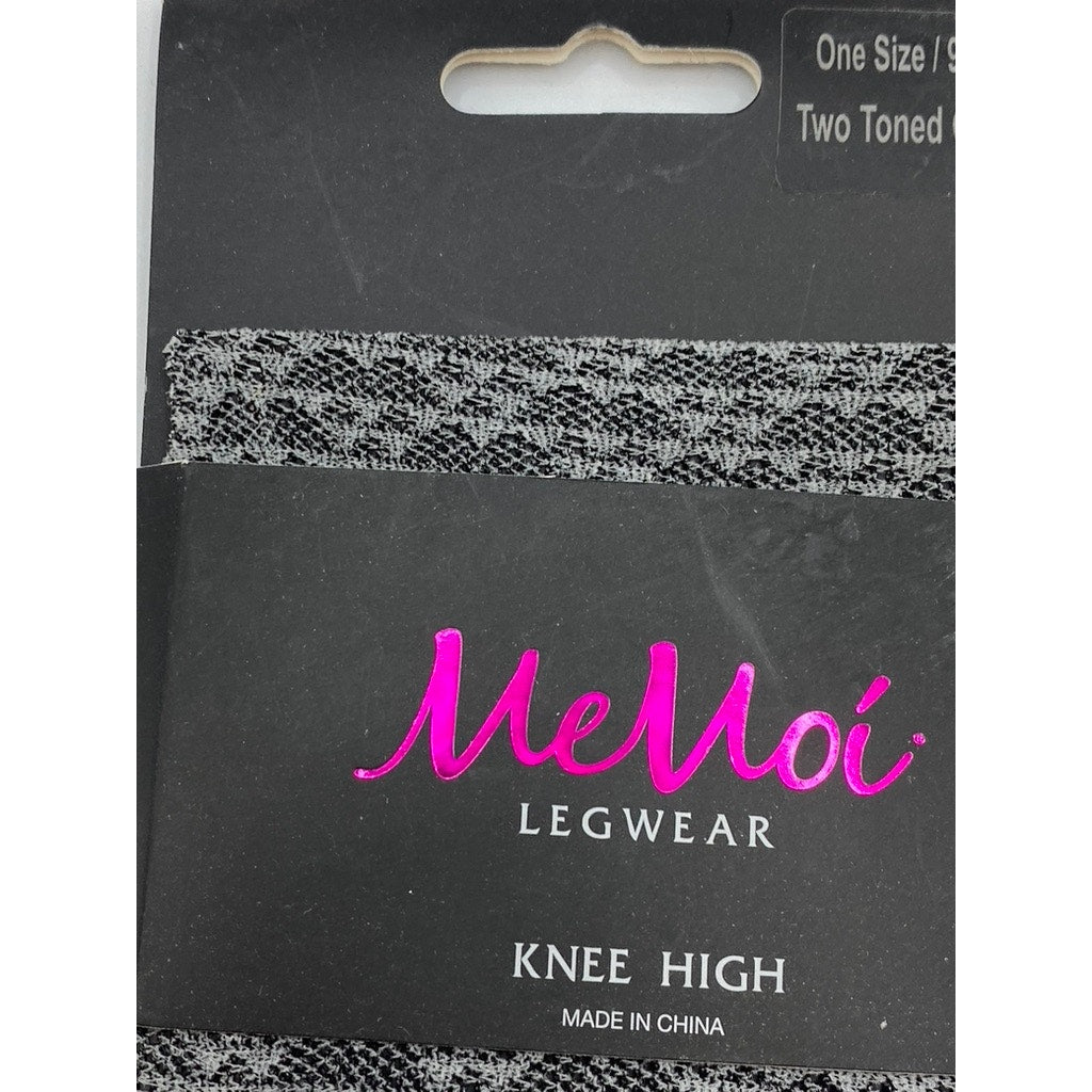 MEMOI Women's Two-Toned Gray Knit Knee High Socks SZ OS