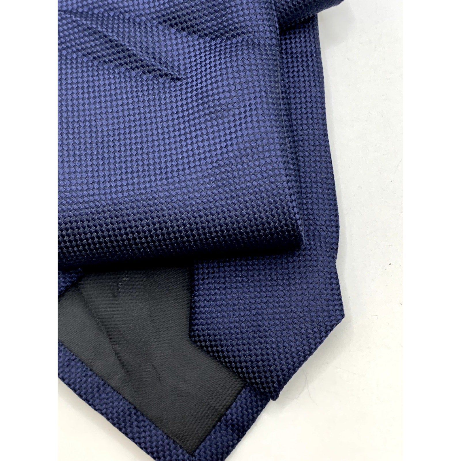 JOHN HENRY Men's Navy Blue Birds Eye Solid Tie OS