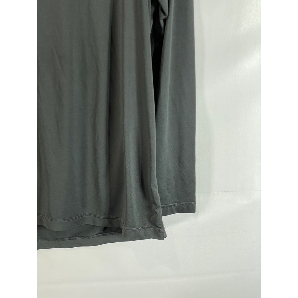 GOODFELLOW & CO Men's Charcoal Crewneck Slim-Fit Long Sleeve T-Shirt SZ M