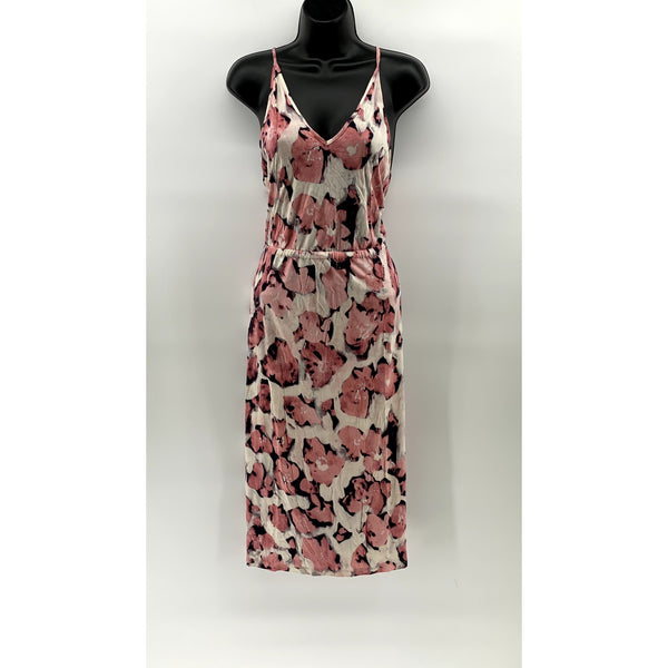 & OTHER STORIES Women's White-Pink V-Neck Strappy Open-Back Midi Dress SZ 12