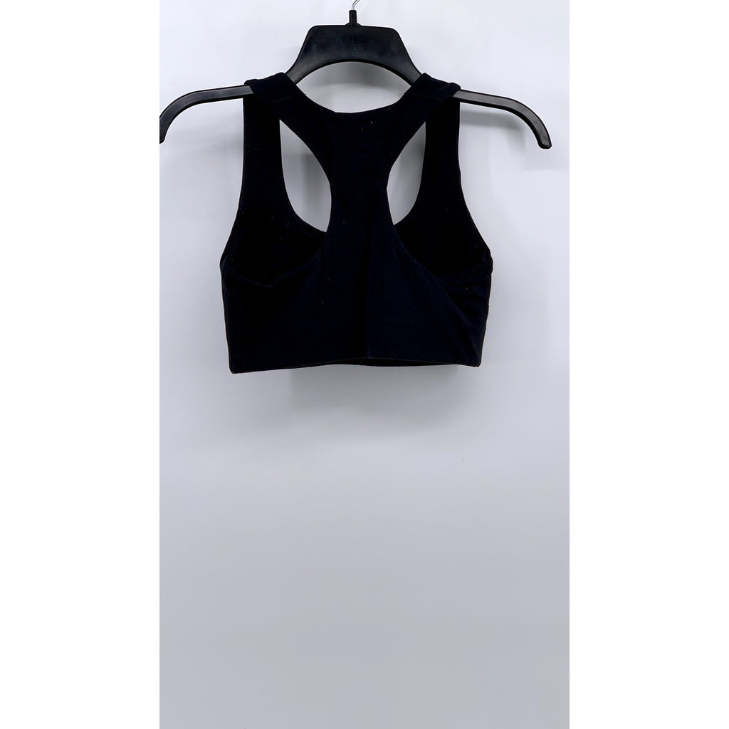 TNA Women's Black Solid Racer Back Active Crop-Top SZ XS