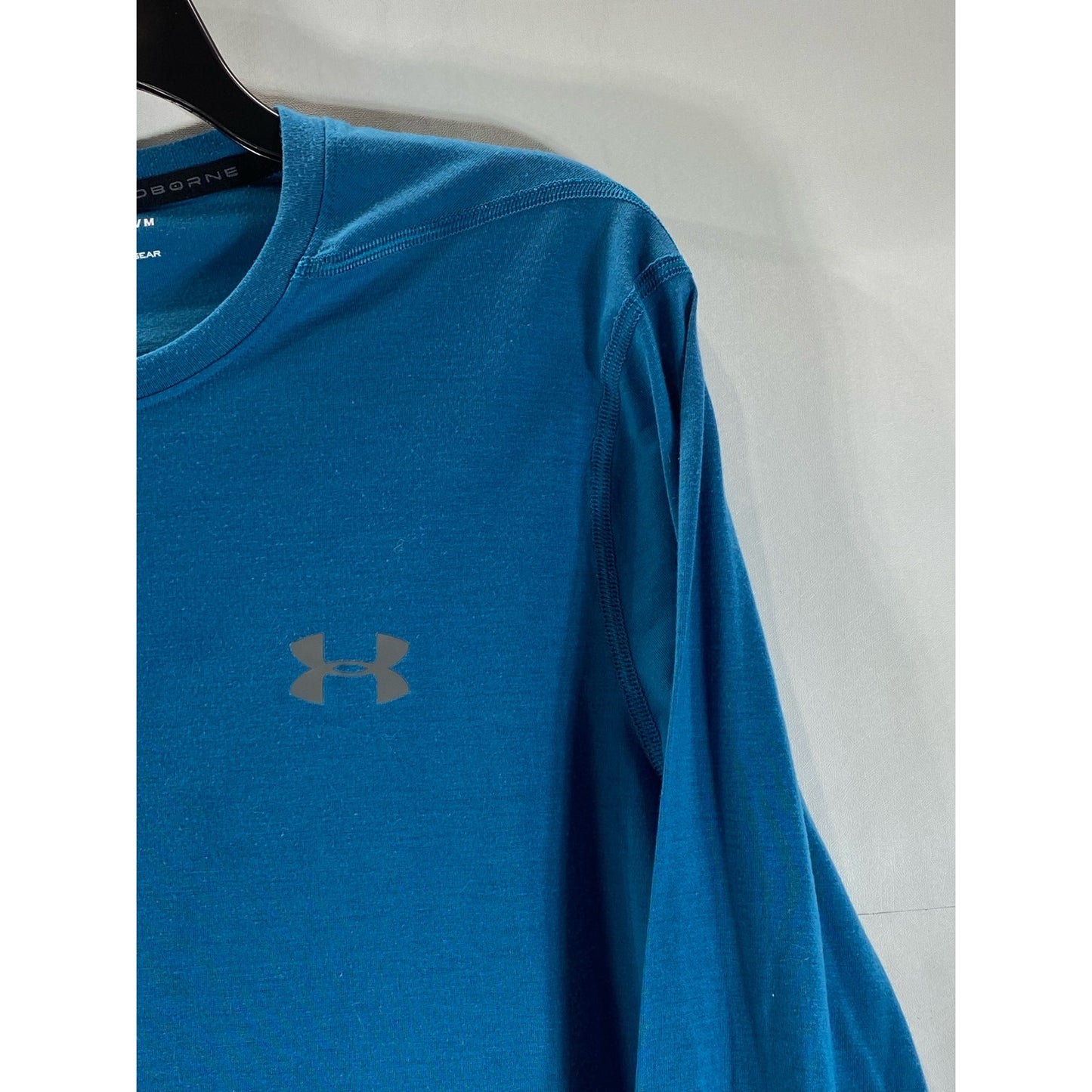 UNDER ARMOUR Men's Blue Threadborne Loose Heatgear Loose Crewneck T-Shirt SZ M