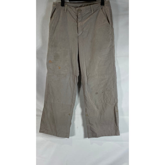 PATAGONIA Women's Tan Mid-Rise Straight-Leg Roll-Tab Cuff Pants SZ 8