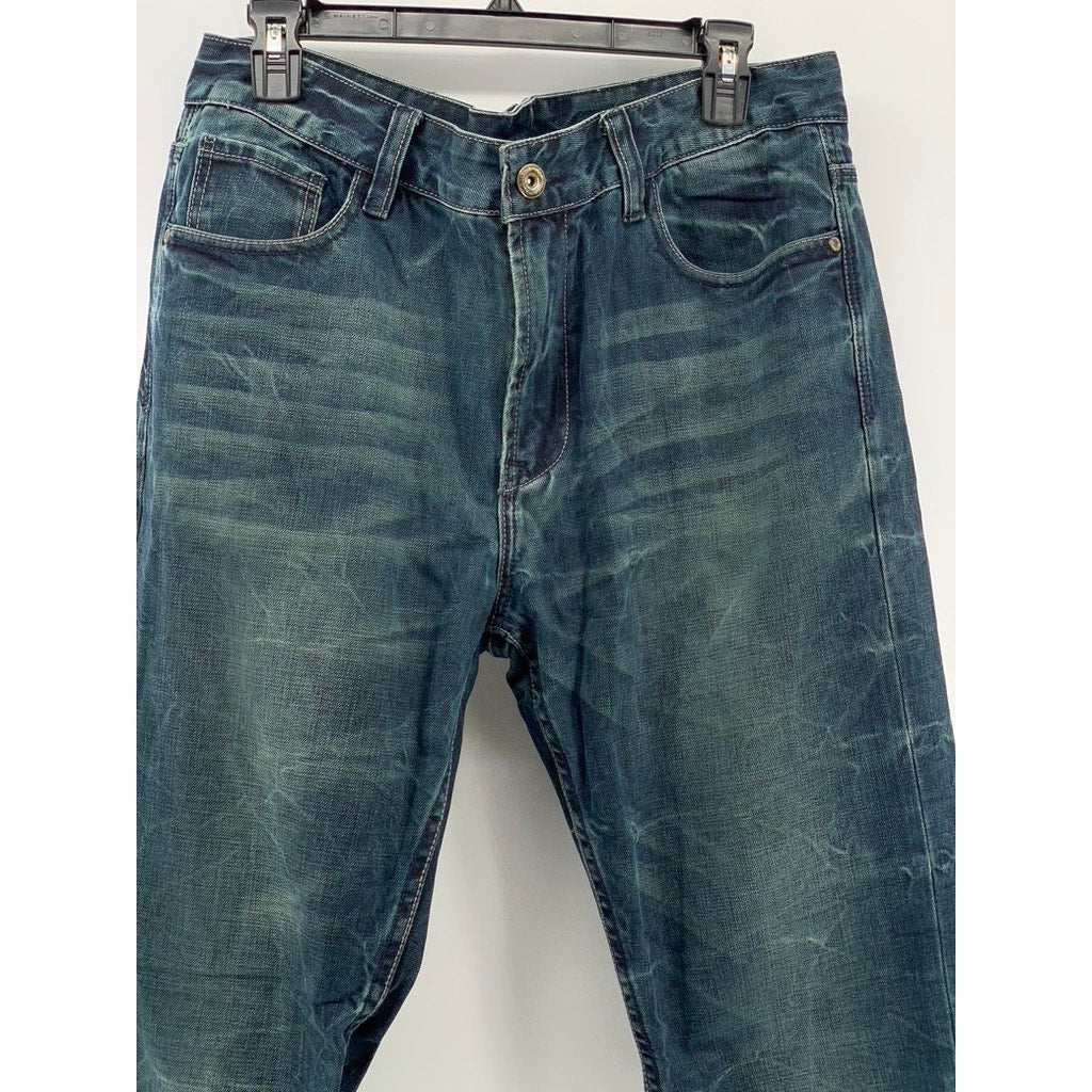 ZLSHIJIA Men's Blue Denim Straight-Leg Jeans SZ 36