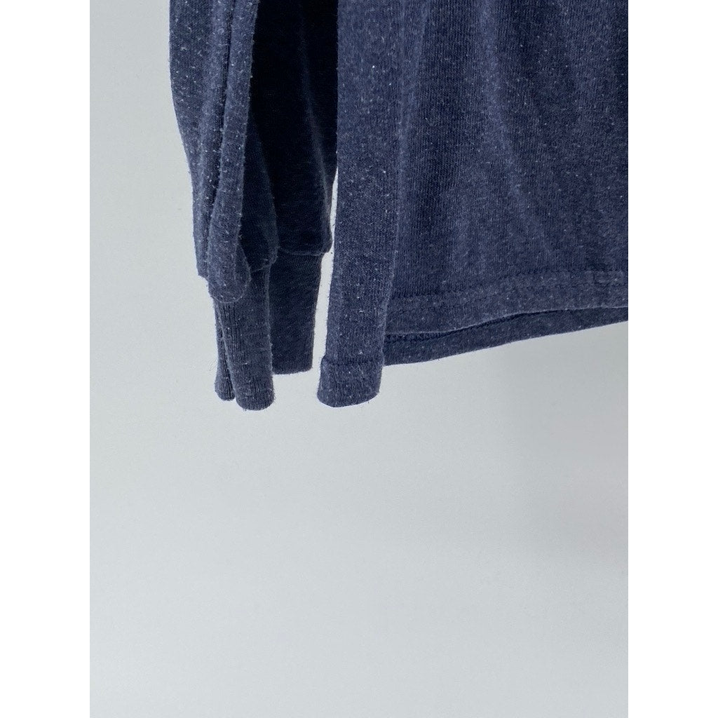 DELTA Men's Dark Blue Arizona Desert Oasis Graphic Long Sleeve T-Shirt SZ M