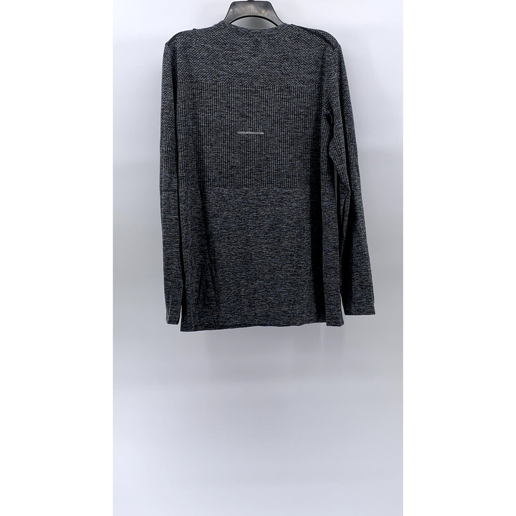 ASICS Men's Gray Crewneck Race Seamless Long Sleeve Active T-Shirt SZ L