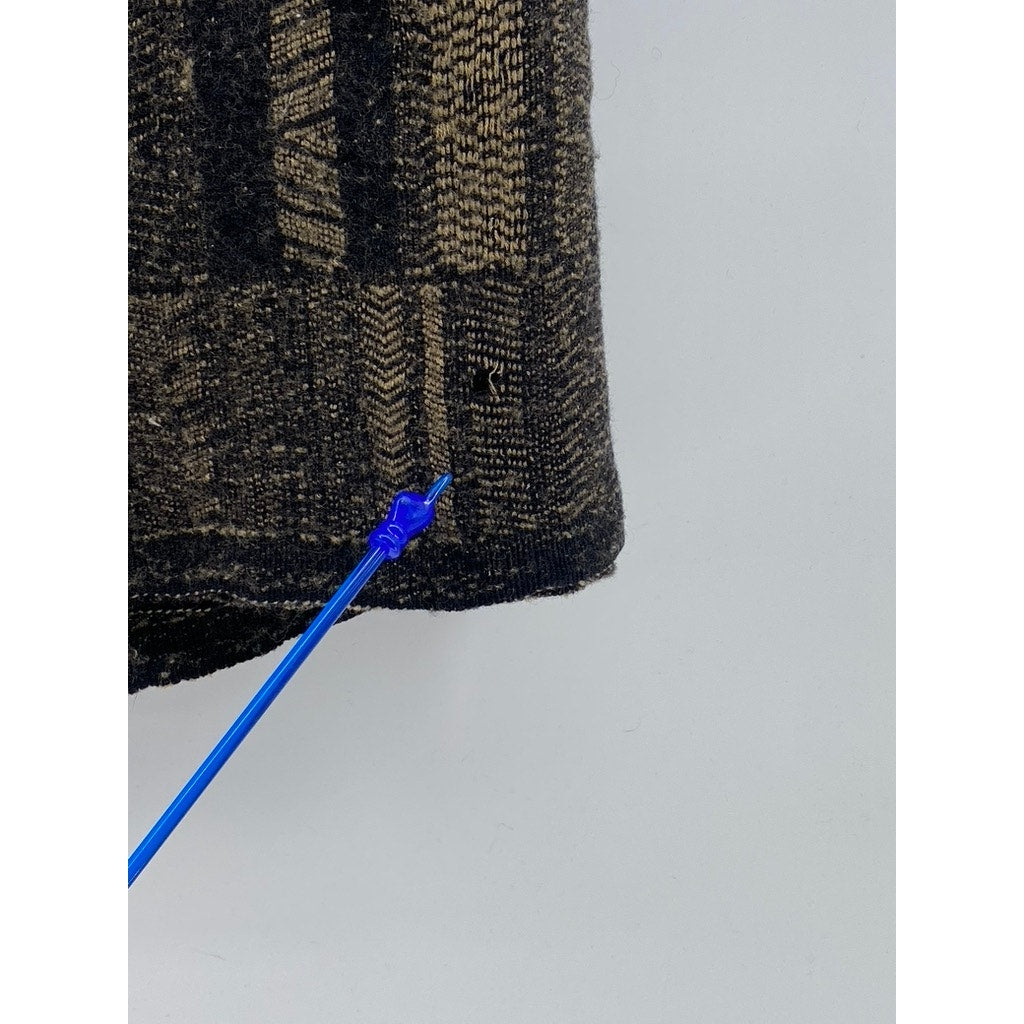 UNBRANDED Women's Brown-Black Fringe Knit Scarf SZ OS