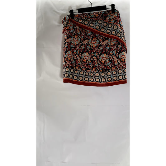 SHEIN Women's Black/Multi Printed Lightweight Mini Wrap Skirt SZ One Size