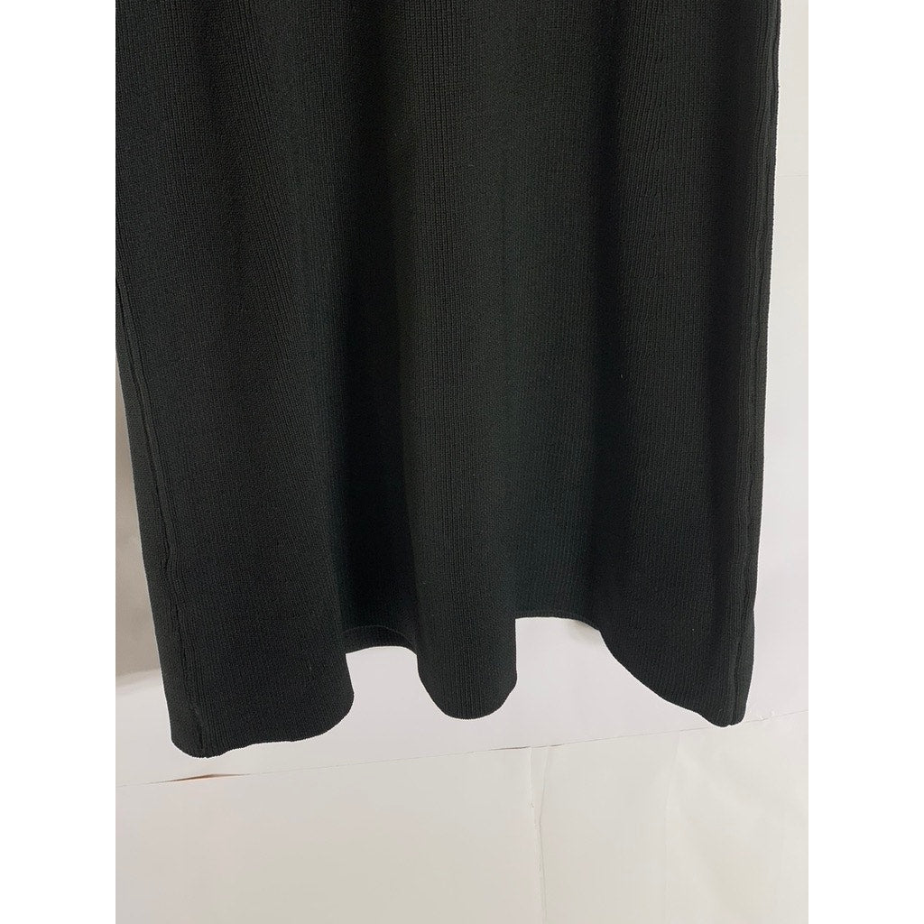 MANGO Women's Black Knit Mock-Neck Sleeveless Pullover Mini Dress SZ S