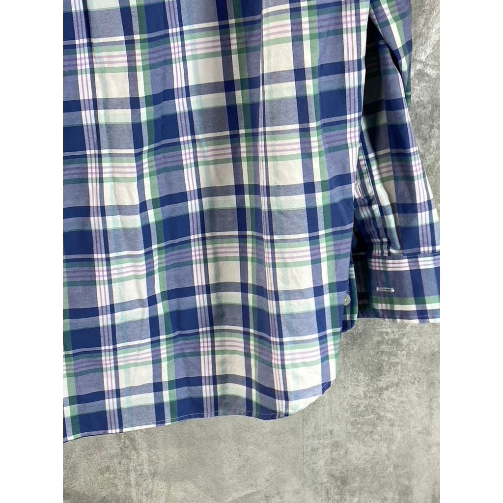 VINEYARD VINES Men's Blue Plaid Otter Rock Classic Cotton Tucker Shirt SZ XL
