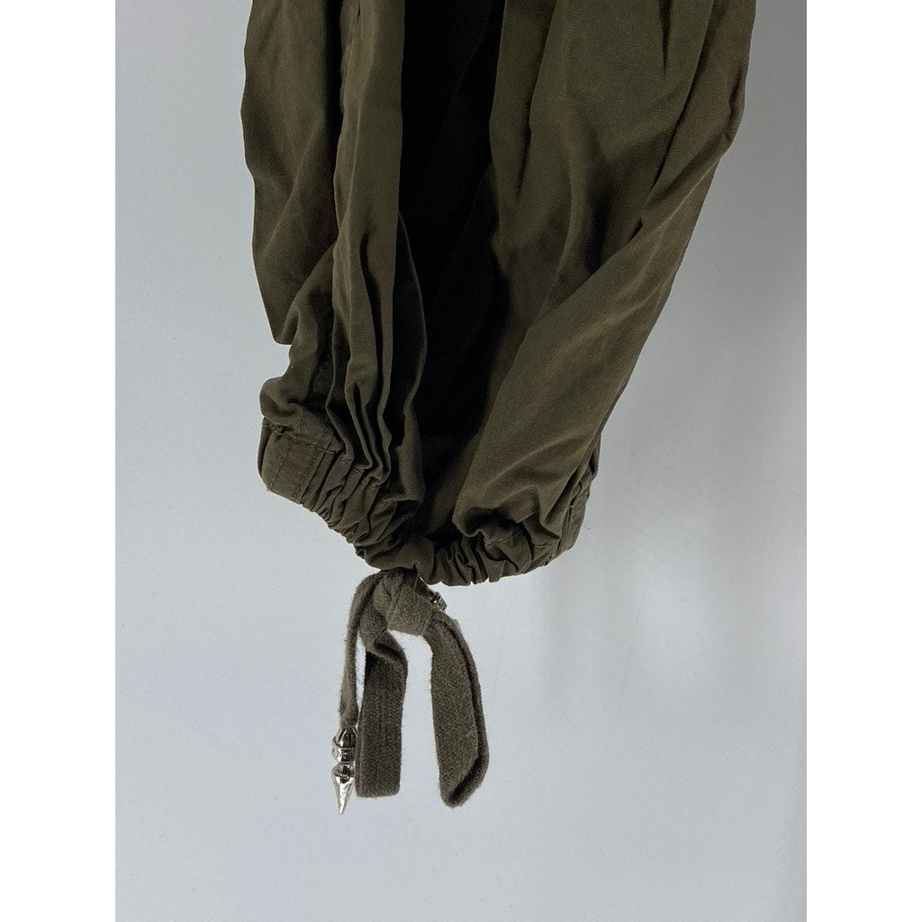 CHILLCHES Women's Olive Green Drawstring Pull-On Jogger Pant SZ M