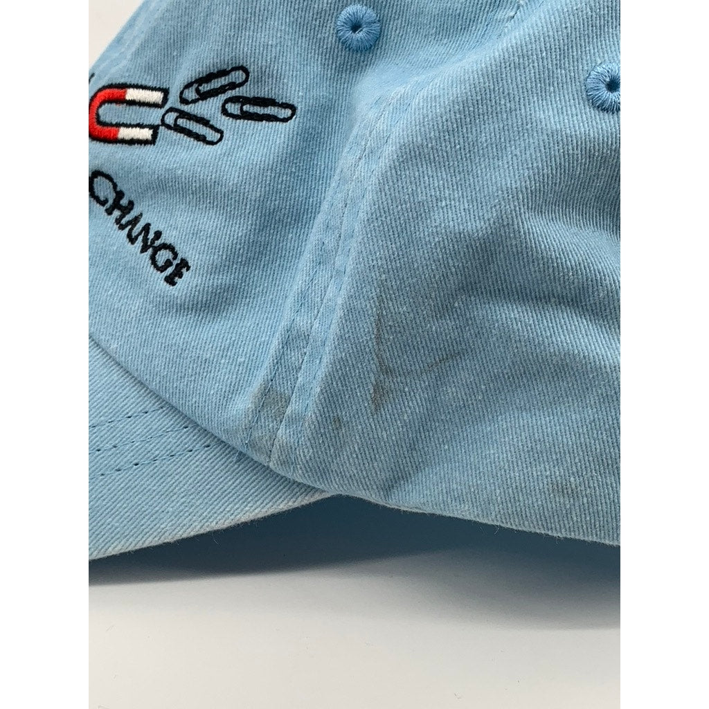 RH SLIDEBACK Unisex Adult Light Blue Embroidered Logo Adjustable Hat SZ OS