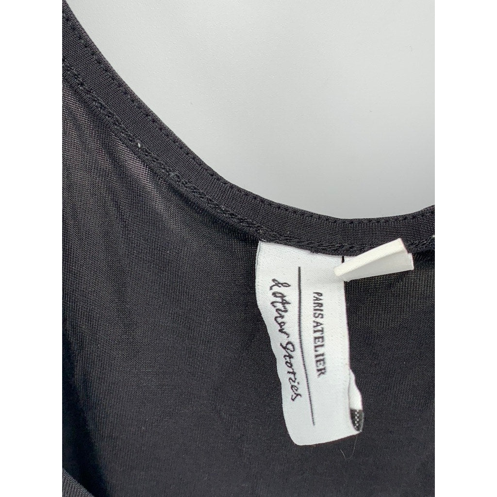 & OTHER STORIES Women's Black Tie Knot Sleeve Jumpsuit US 4