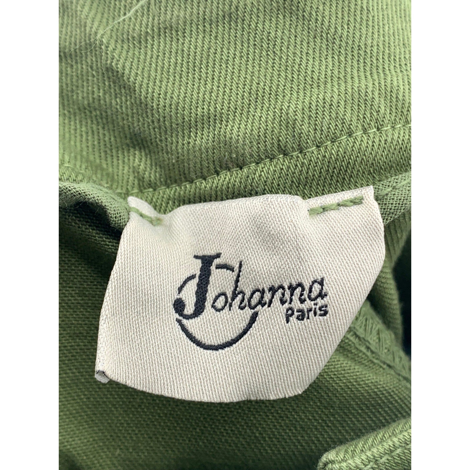 JOHANNA PARIS Women’s Dark Green Denim High Rise Wide-Leg Pant SZ M