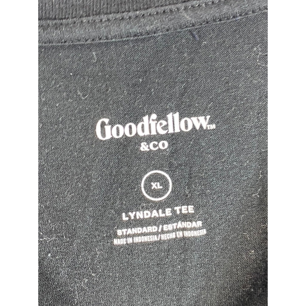 GOODFELLOW & CO Men's Black Crewneck Standard-Fit Lyndale T-Shirt SZ XL