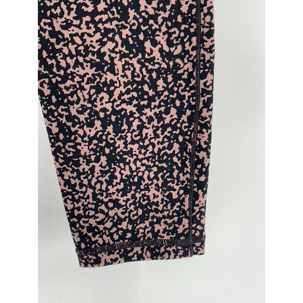 ATHLETA Women's Brown-Black Printed Salution Stash High-Rise Leggings SZ M