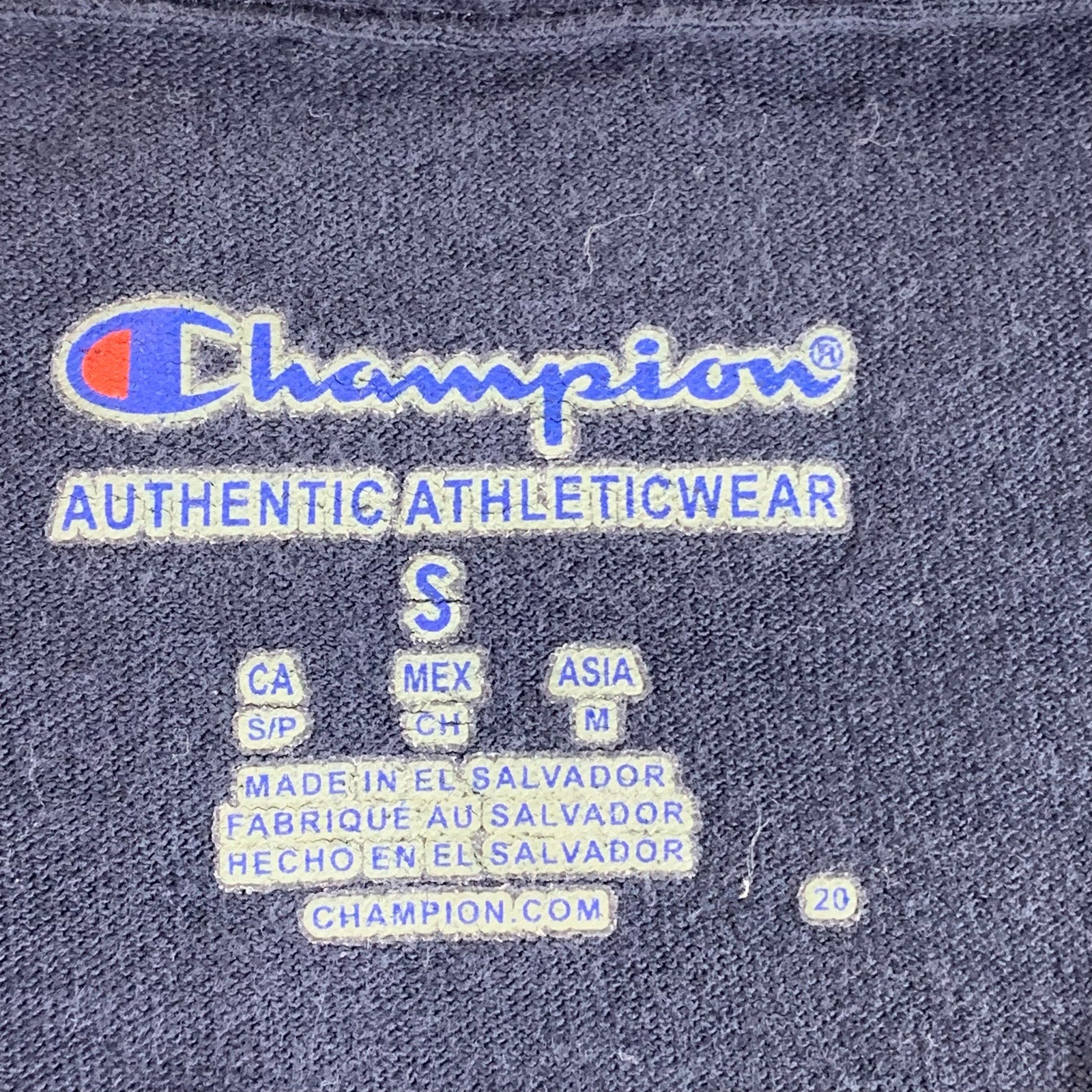 CHAMPION Authentic Men's Navy Crewneck Penn State Logo Short Sleeve T-Shirt SZ S