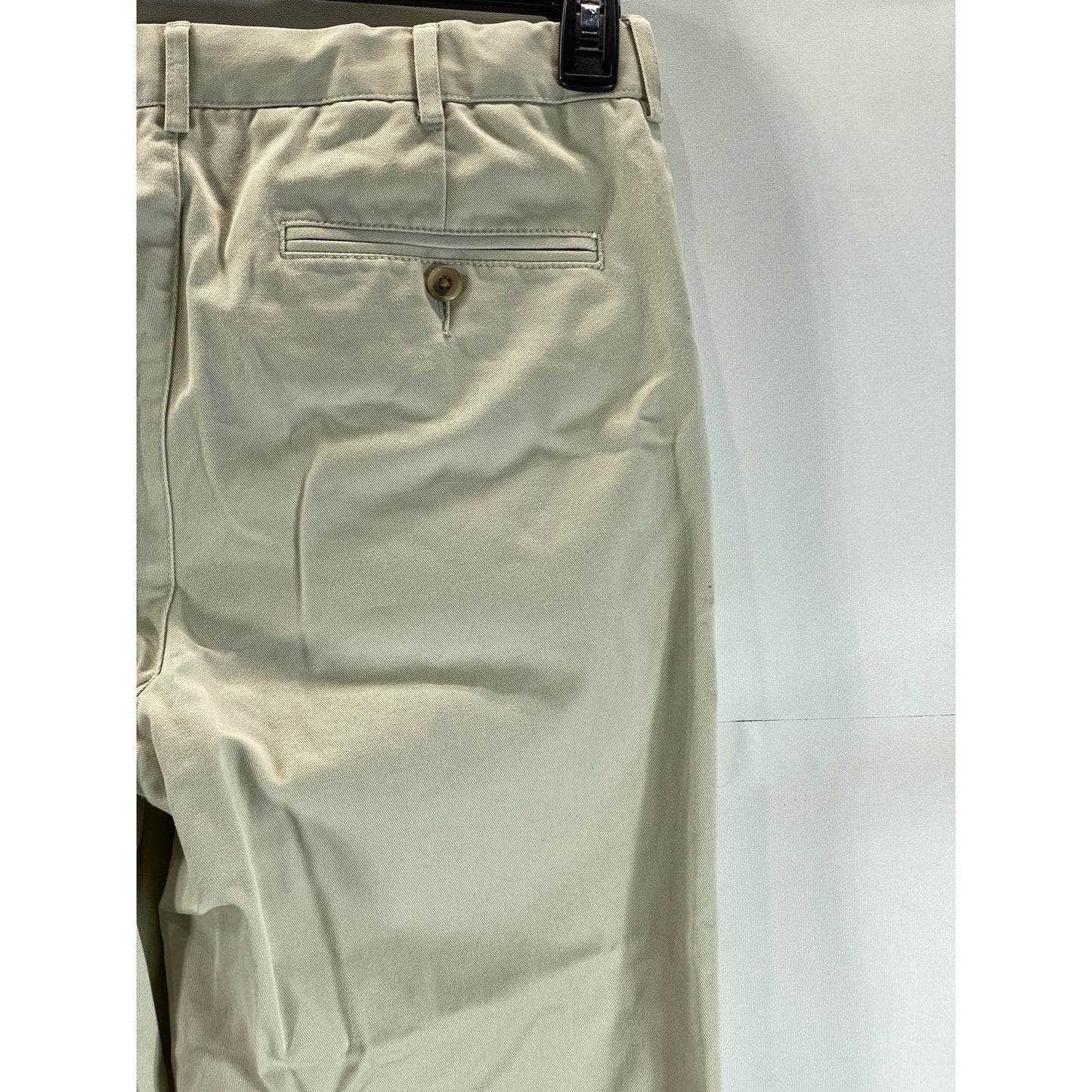 LANDS' END Men's Light Stone Traditional-Fit Pleated Chino Pant SZ 32X30