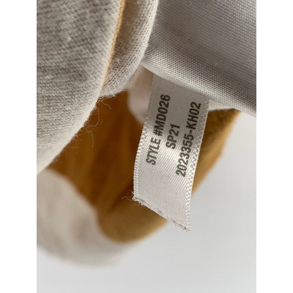 MADEWELL Women's Tan-White Striped Oversized Top SZ M