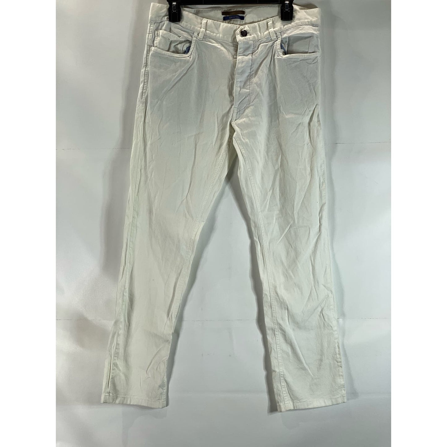 BROOKS BROTHERS Men's White Straight-Leg Five-Pocket Jean SZ 34