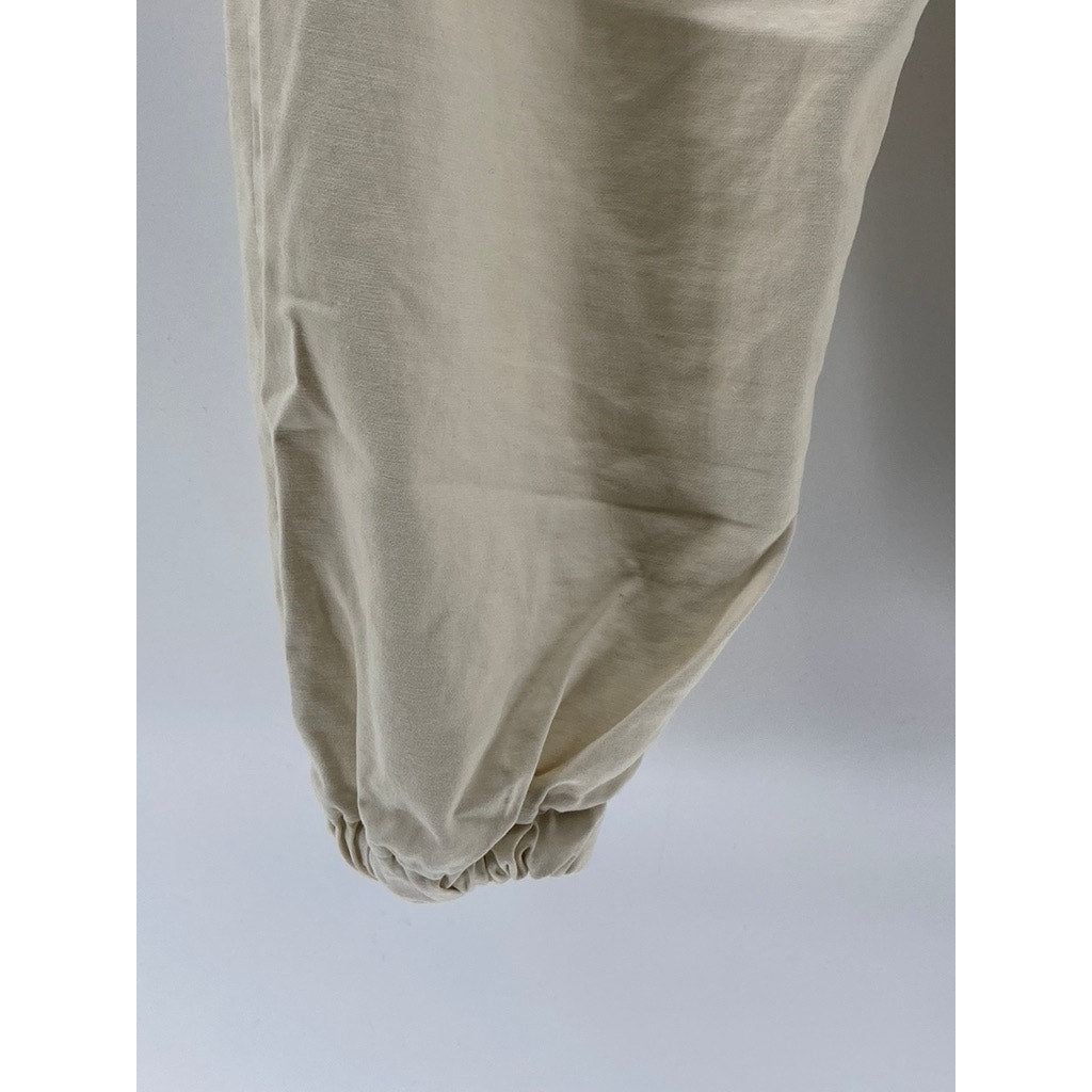 FOREVER 21 Women’s Beige Tapered Leg Casual Trouser Pants SZ L