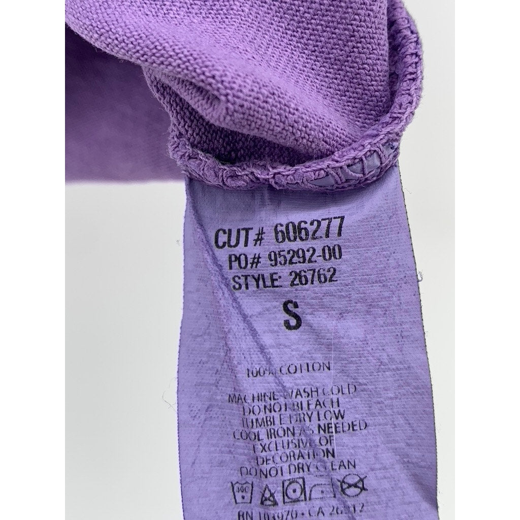 OBEY Women's Lavender Graphic Crewneck Short Sleeve Top SZ S