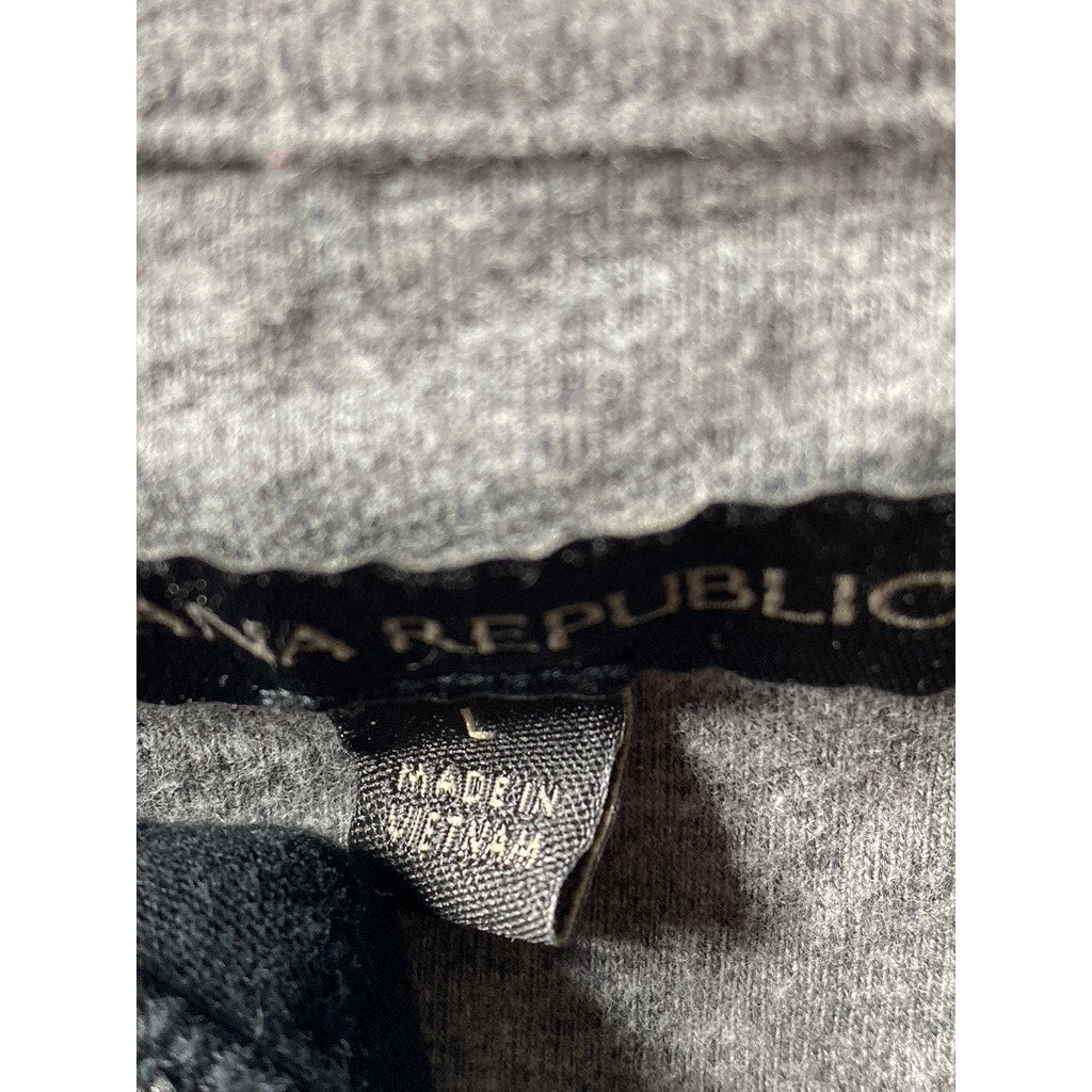 BANANA REPUBLIC Men's Black Crewneck Long Sleeve Casual T-Shirt SZ L