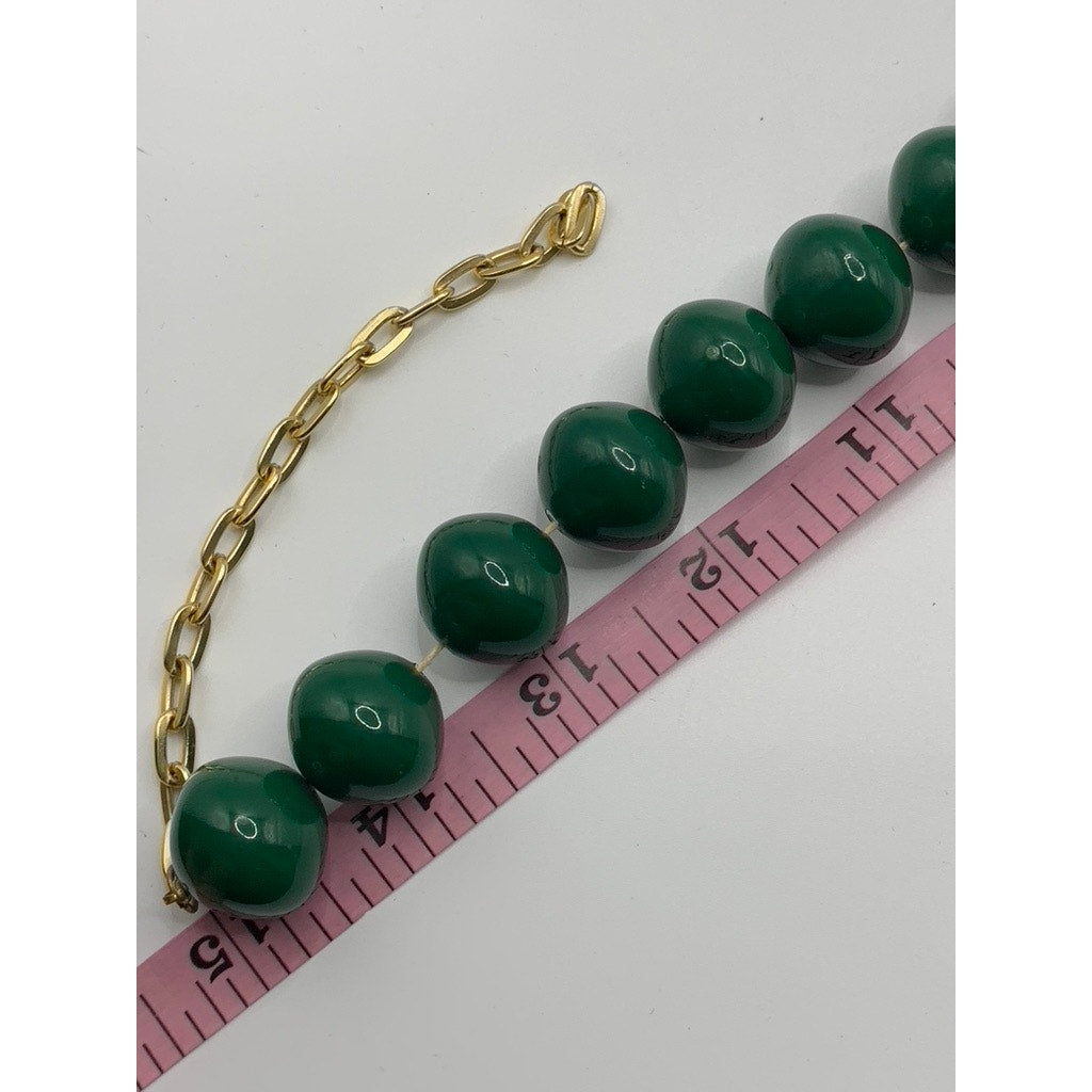 Women's Green Gemstone Adjustable Necklace
